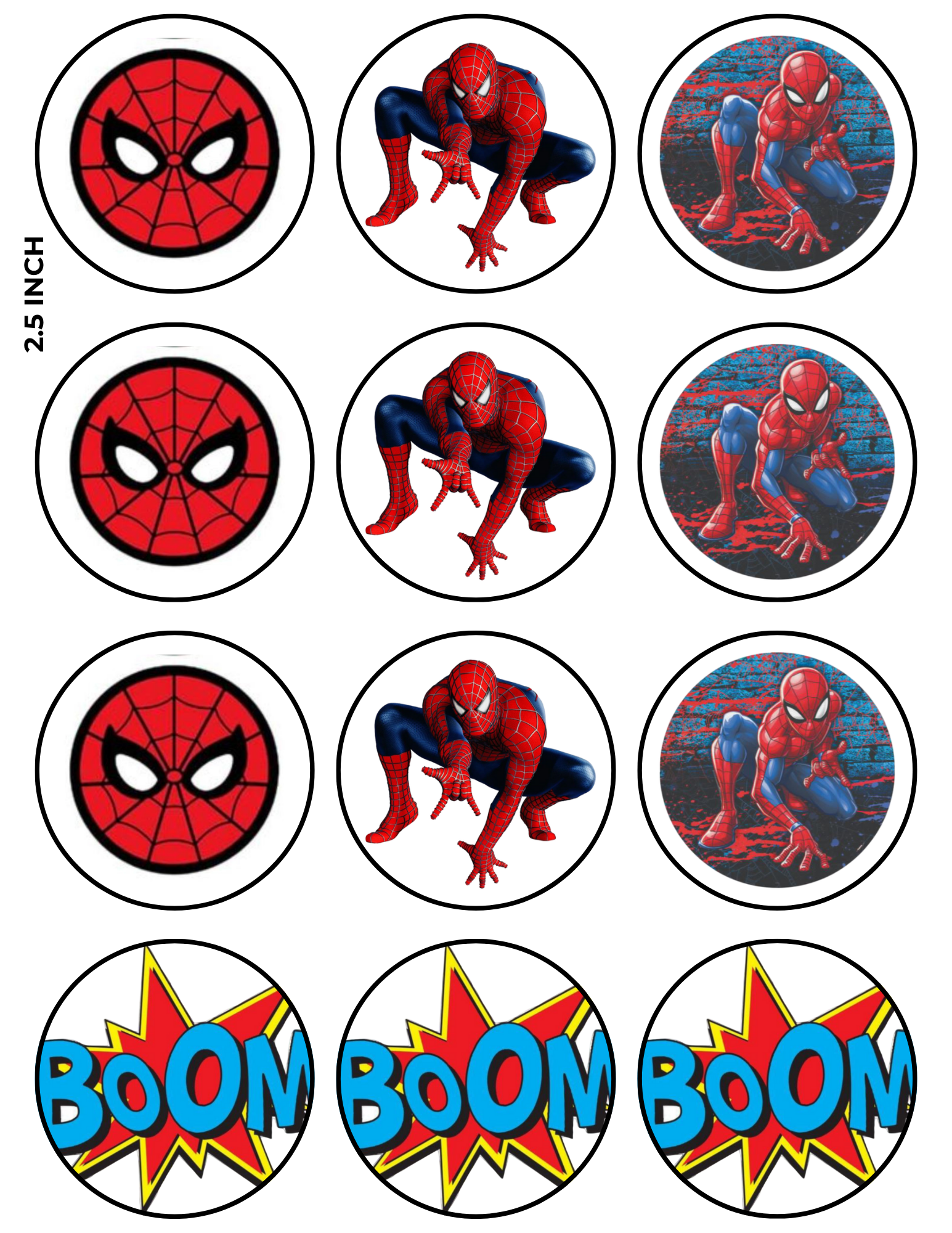 Spiderman Themed Edible images