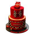 Lightning McQueen Theme Cake