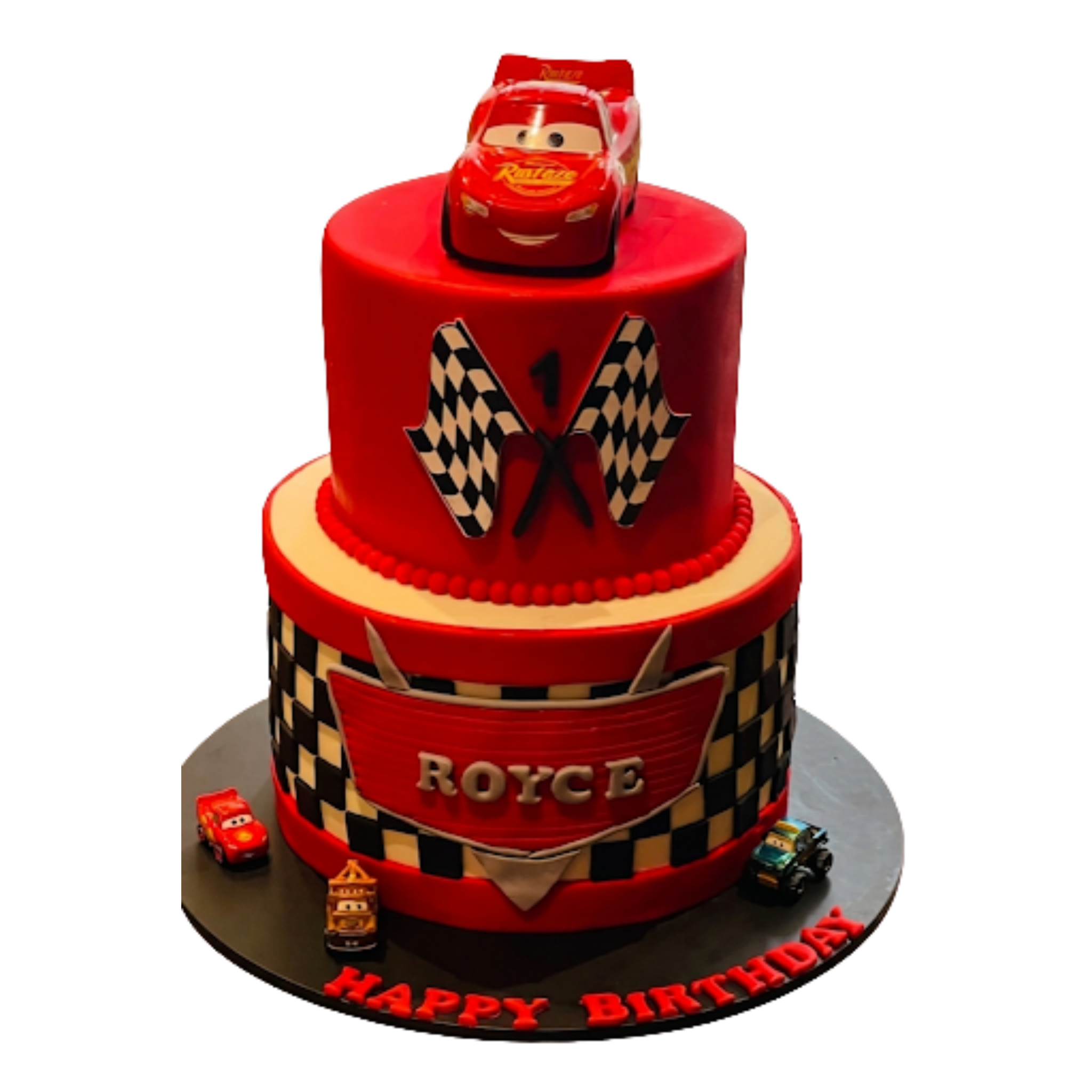 Lightning McQueen Theme Cake