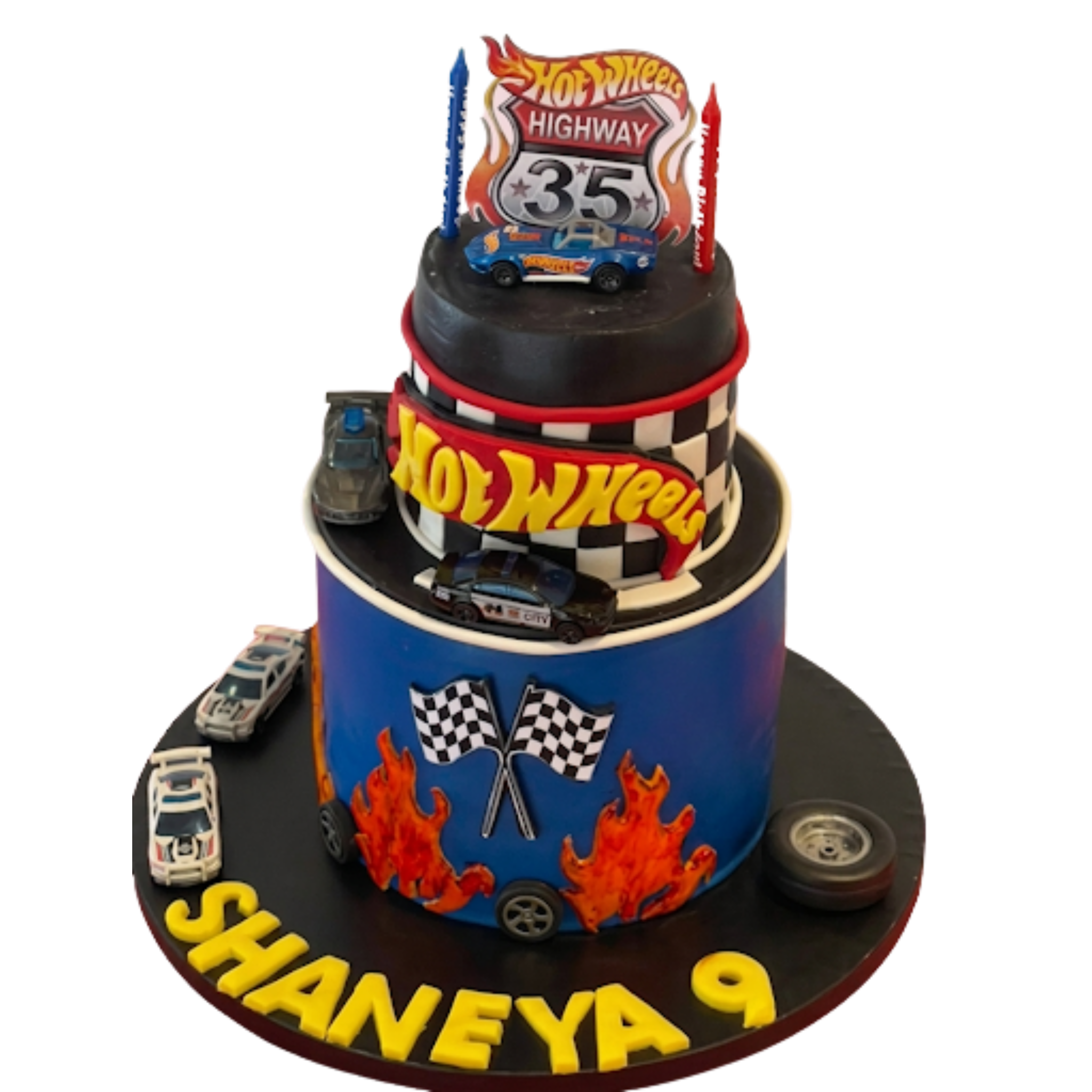 Kids Theme Cake -Hot Wheels Birthday Cake