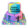 Disco Party Theme Cake