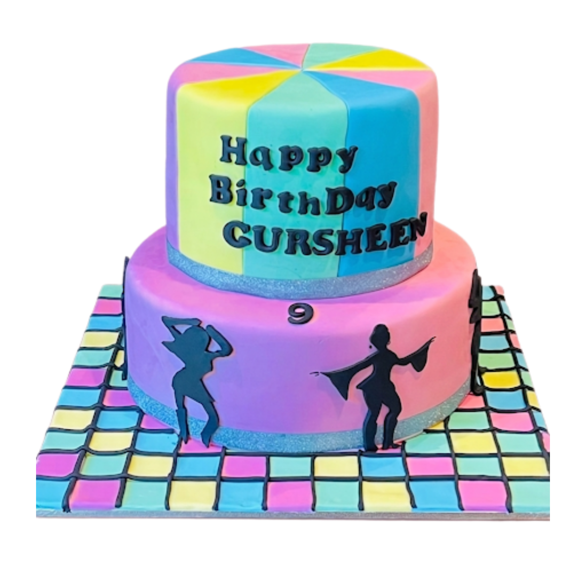 Disco Party Theme Cake