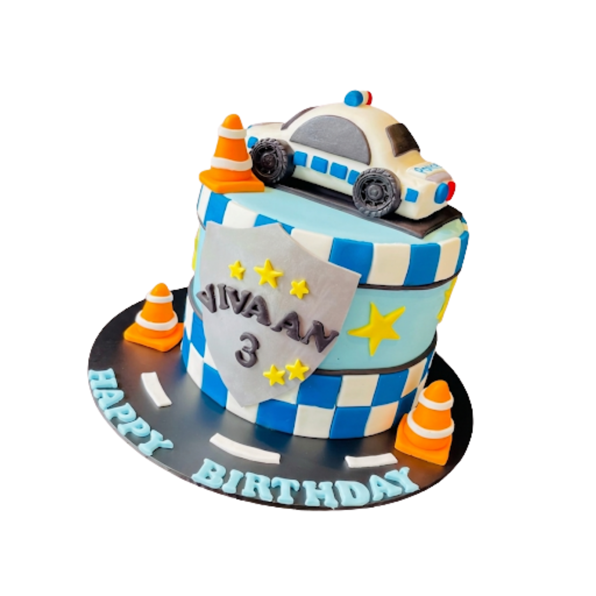 Police Car Theme Cake