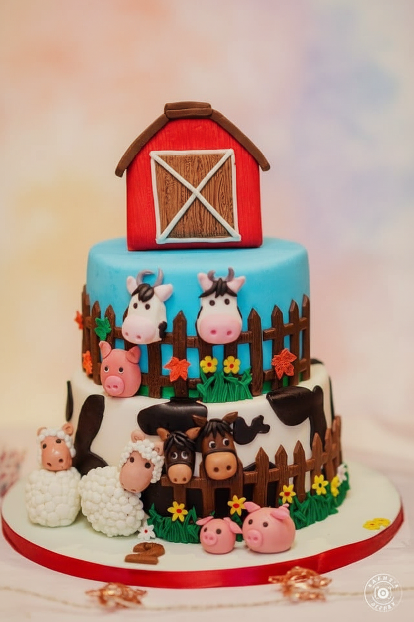 Farm Animal Cake - Soft Matte